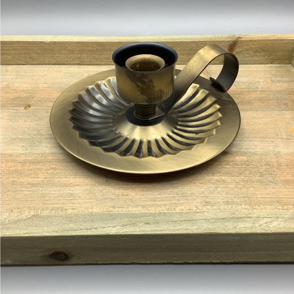 Vintage Brass Candle Holder - Picture 1 of 5